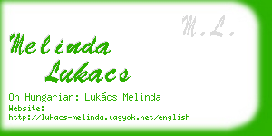 melinda lukacs business card