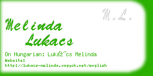 melinda lukacs business card